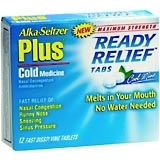 Alka-Seltzer Plus Ready Relief Tablets Cool Mint - 12 Tablets