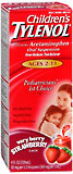 Tylenol Acetaminophen Oral Suspension for Ages 2-11, Stage 2, Very Berry Strawberry  - 4oz