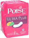 Poise Pads Ultra Plus Absorbency - 12 EA