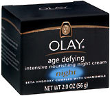 OLAY Age Defying Intensive Nourishing Night Cream  -  2 OZ