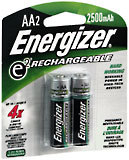 Energizer Rechargeable Batteries AA 2-Pack - 2 EA