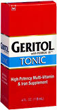 Geritol High Potency Multi-Vitamin & Iron Supplement, Tonic  - 4oz