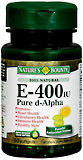 Nature's Bounty Vitamin E-400 IU Softgels D-Alpha Tocopheryl - 50 Caps