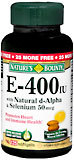 Nature's Bounty Vitamin E-400 IU Softgels - 125 Caps
