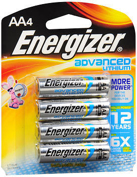 Energizer Advanced Lithium Batteries AA4 - 4 EA
