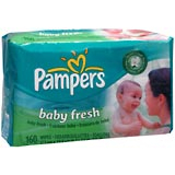 Pampers One-Ups Wipes Aloe - 160 EA