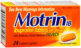 Motrin IB Ibuprofen USP, 200 mg, Coated Caplets  - 24ea