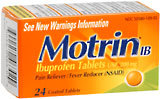 Motrin IB Ibuprofen, 200 mg, Coated Tablets  - 24ea