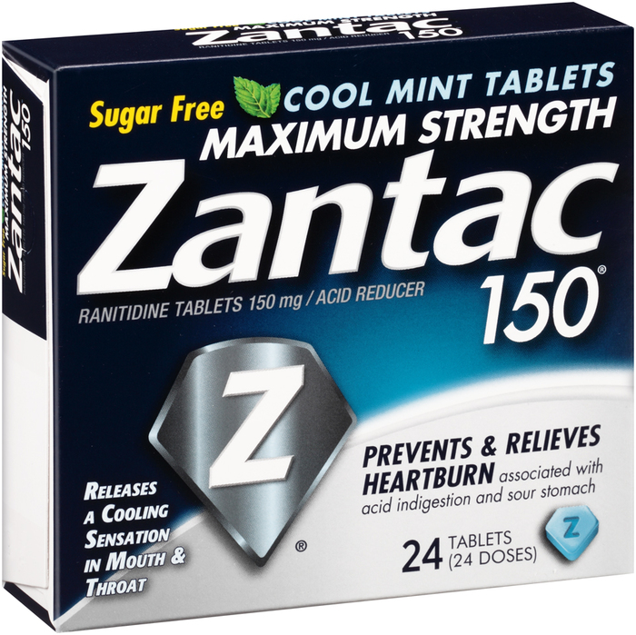 Zantac 150 Tablets Cool Mint - 24 TB