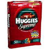 HUGGIES Supreme Diapers Unisex Step 1 Up To 14 LBS (4 pack) 4X50 Pack - 50 Each