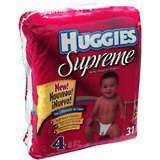 HUGGIES Supreme Diapers Unisex Step 4 22-37 LBS (4 pack) 4X31 Pack - 31 Each