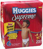HUGGIES Supreme Diapers Unisex Step 6 Over 35 LBS (4 Pack) - 23 Each