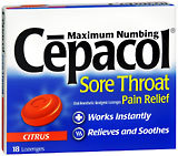 Cepacol Sore Throat Lozenges Extra Strength Citrus - 18 EA