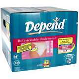 Depend Refastenable Underwear Super Absorbency S/M Hips 28 to 44 Inches - 36 EA