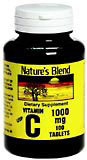 Nature's Blend Vitamin C 1000 mg Tablets - 100 TB