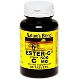 Nature's Blend Ester-C Vitamin C 500 mg Tablets - 90 TB