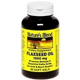 Nature's Blend Flaxseed Oil 1000 mg Softgels - 90 CP