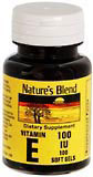 Nature's Blend Vitamin E 100 IU Softgels  -  100 Caplets