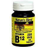 Nature's Blend Vitamin B12 250 mcg Tablets - 100 TB