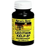 Nature's Blend Lecithin Kelp-B6 Tablets - 100 TB