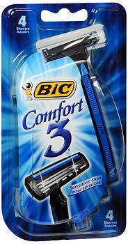 Bic Comfort 3 For Men Sensitive Skin - 4 PK