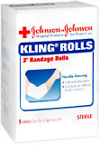Johnson & Johnson Bandage Rolls, 3"  - 5ea