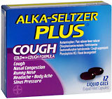 Alka-Seltzer Plus Cold & Cough Liquid Gels  -  12 EA