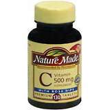 Nature Made Vitamin C 500 mg Tablets With Rose Hips - 130 Tablets