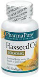 PharmaPure Flaxseed Oil 1000 mg Softgels  -  60 Caplets
