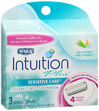Schick Intuition Plus Cartridges Sensitive Skin - 3 EA