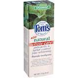 Tom's of Maine Whole Care Anticavity and Tartar Control Plus Whitening Fluoride Toothpaste Spearmint - 4 OZ