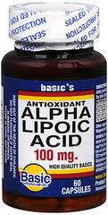 Basic Vitamins Alpha Lipoic Acid 100 mg Capsules - 60 CP
