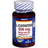 Basic Vitamins L-Carnitine 500 mg Capsules - 36 CP