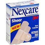 3M Nexcare Bandages Sheer Assorted - 50 EA