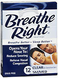 Breathe Right Nasal Strips, Clear, Small/Medium  - 12ea