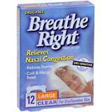 Breathe Right Nasal Strips, Clear, Large  - 12ea