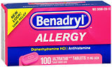 Benadryl Allergy Ultratab Tablets  -  100 Tablets
