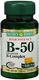 Nature's Bounty Vitamin B-50 Tablets - 100 Tab