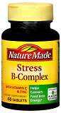 Nature Made Stress B-Complex Tablets With Zinc - 60 Tablets