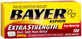 Bayer Genuine Aspirin, Extra Strength, 500 mg, Coated Caplets  - 100ea