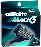 Gillette MACH3 Cartridges 12-Pack  -  12 EA