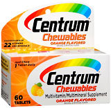 Centrum Multimineral/Multimineral Supplement, Orange, Chewable Tablets  - 50ea