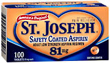 St. Joseph Aspirin, Adult Low Strength, 81 mg, Enteric Coated Tablets  - 100ea
