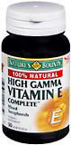 Nature's Bounty Vitamin E 200 IU Softgels High Gamma  -  30 Caplets