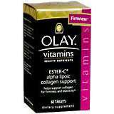 OLAY Vitamins Beauty Nutrients ESTER-C Alpha Lipoic Collagen Support Tablets - 60 TB