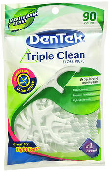 DenTek Triple Clean Floss Picks - 90 EA