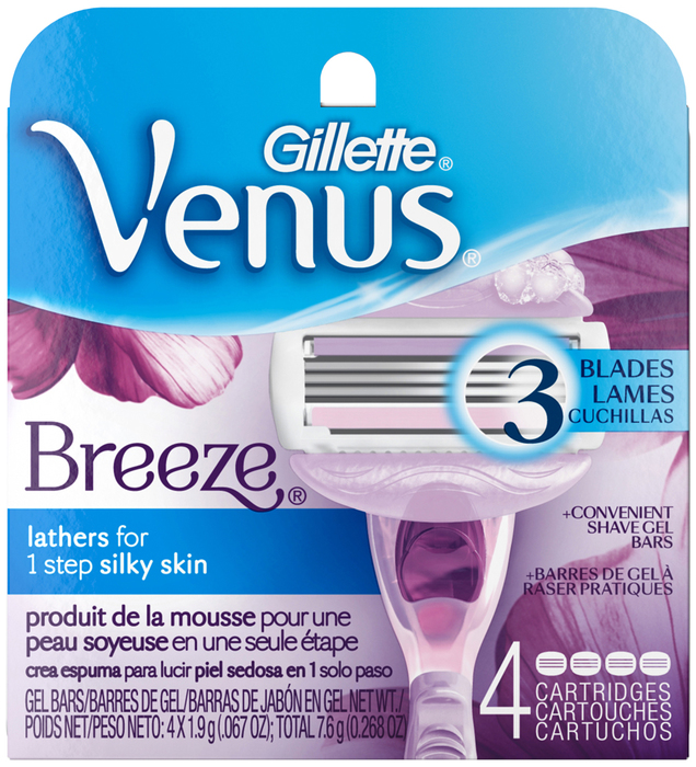 Gillette Venus Breeze Cartridges - 4 EA