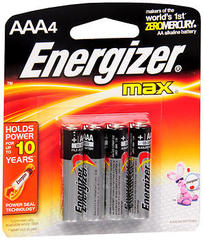 Energizer Alkaline Batteries AAA 4-Pack - 4 EA