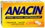 Anacin Pain Reliever, Coated Tablets  - 50ea