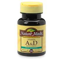 Nature Made Vitamin A & D Natural     Soft Gel Capsules  100 - 100 Caplets